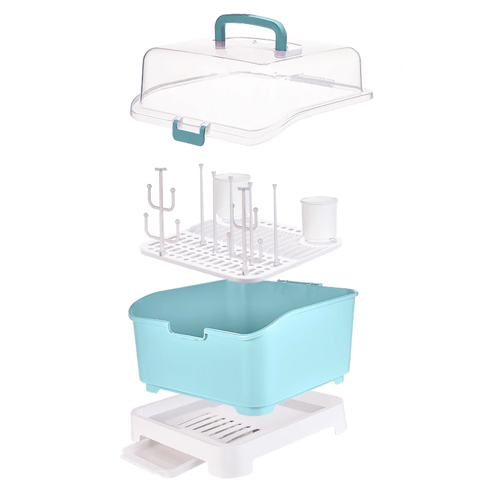 
High quality portable plastic baby milk feeding bottle storage box 