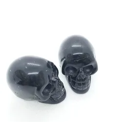 High quality hand carved natural obsidian skulls crystal artware