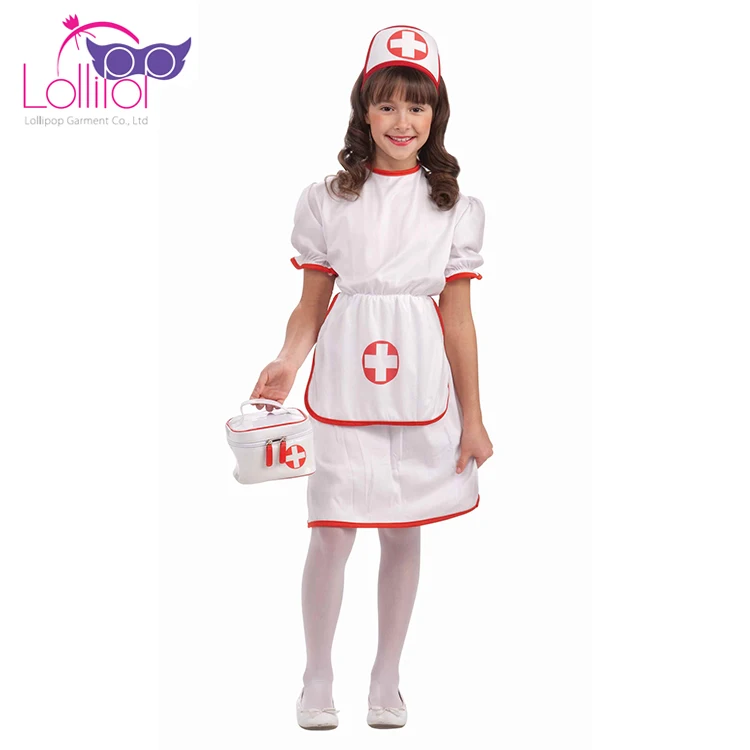 High quality kids doctor teacher nurse role play costumes kids custom cosplay profession dress for child