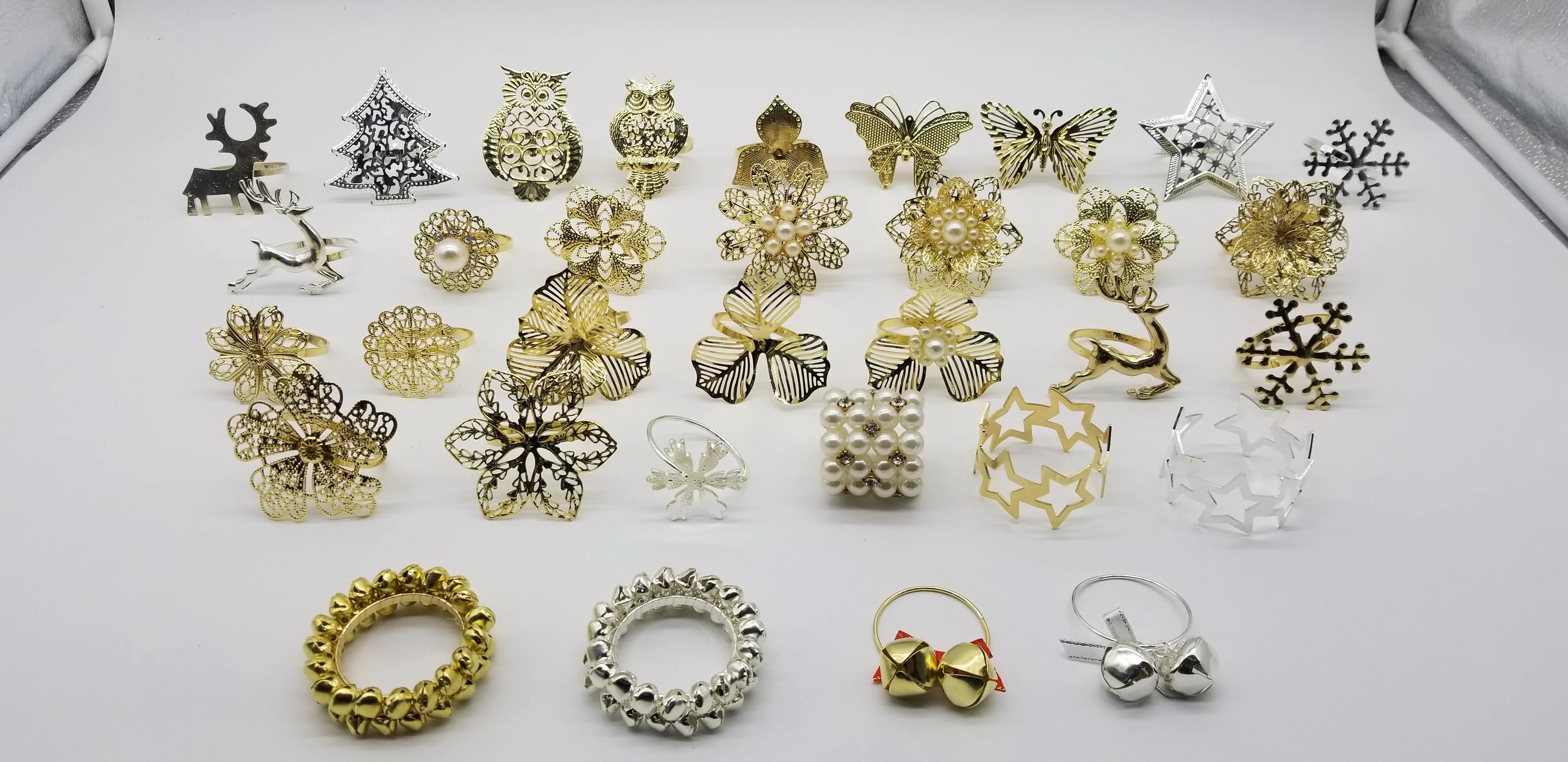 HS- Factory Direct Table Butterfly Wedding Napkin Ring for for Christmas, Holidays, Dinners, Parties