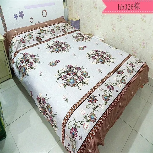 Hotsale soft popular bedsheet set  Polyester material  printed brush double size  bedsheet set for bedroom