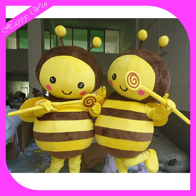 Decoration Bee mascot costume with wings top quality animal walking costume mascot for sale