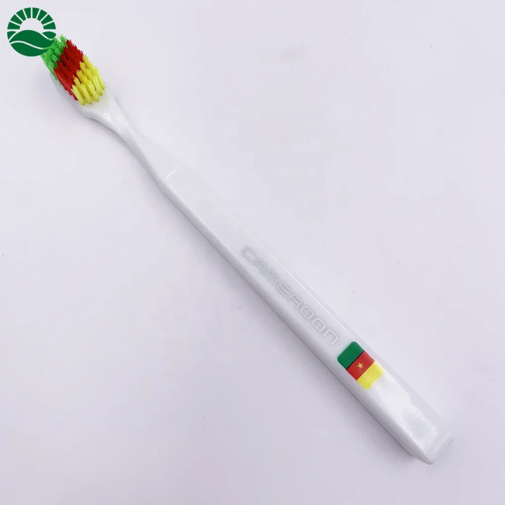 
Swiss colorful adult toothbrush soft bristles flag tooth brush 
