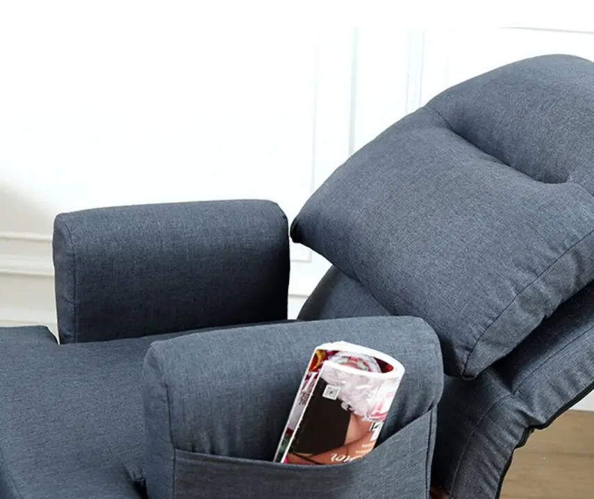 
Wooden Super Counch Linen and Cotton Folding Sofa Bed with Stool 