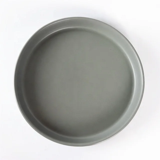
Nordic style gery color porous ceramic plate for restaurant using 