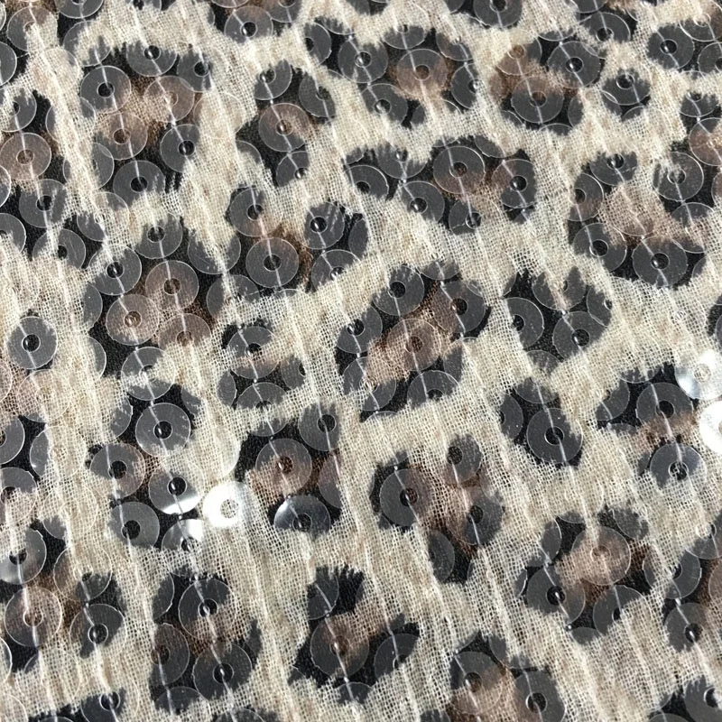 fancy allover sequin embroidery design on chiffon fabric/animal chiffon sequin lace fabric/clothing and dress fabric