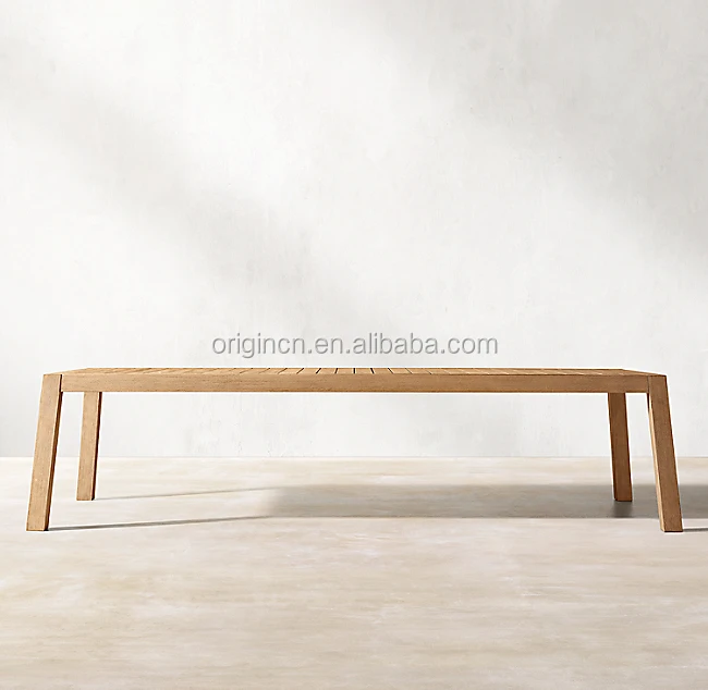 Beach Patio Furniture Large Size 8 Seaters Teak Wood Chair Table Dining Set