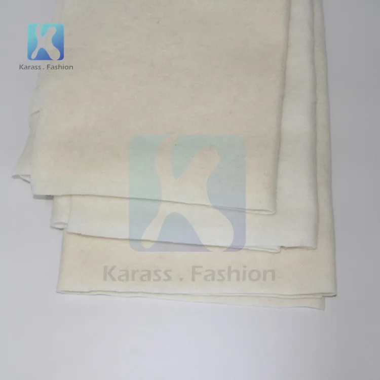 Needle punched 100% wool fiber batting quilting