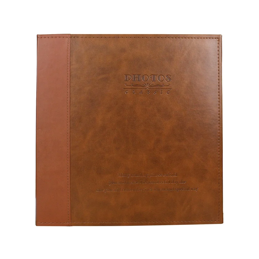 Искусственная кожа крышка сообщение связаны фото скрап-12 дюймов самоклеящийся лист фотоальбом