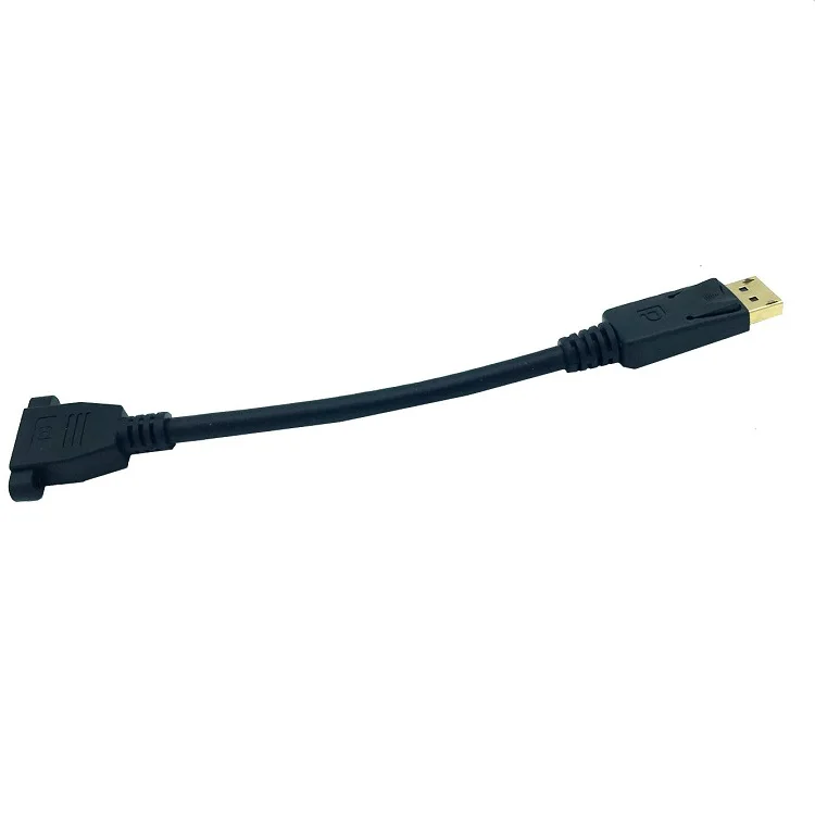 DisplayPort Male to DisplayPort Female socket panel mount Extension Cable 0.3m support 4K