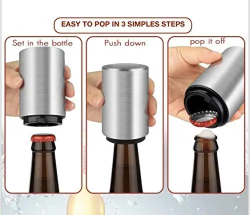 Cheap Bulk Promotion Stainless Steel Push Down Pop Top Beer Bottle Opener