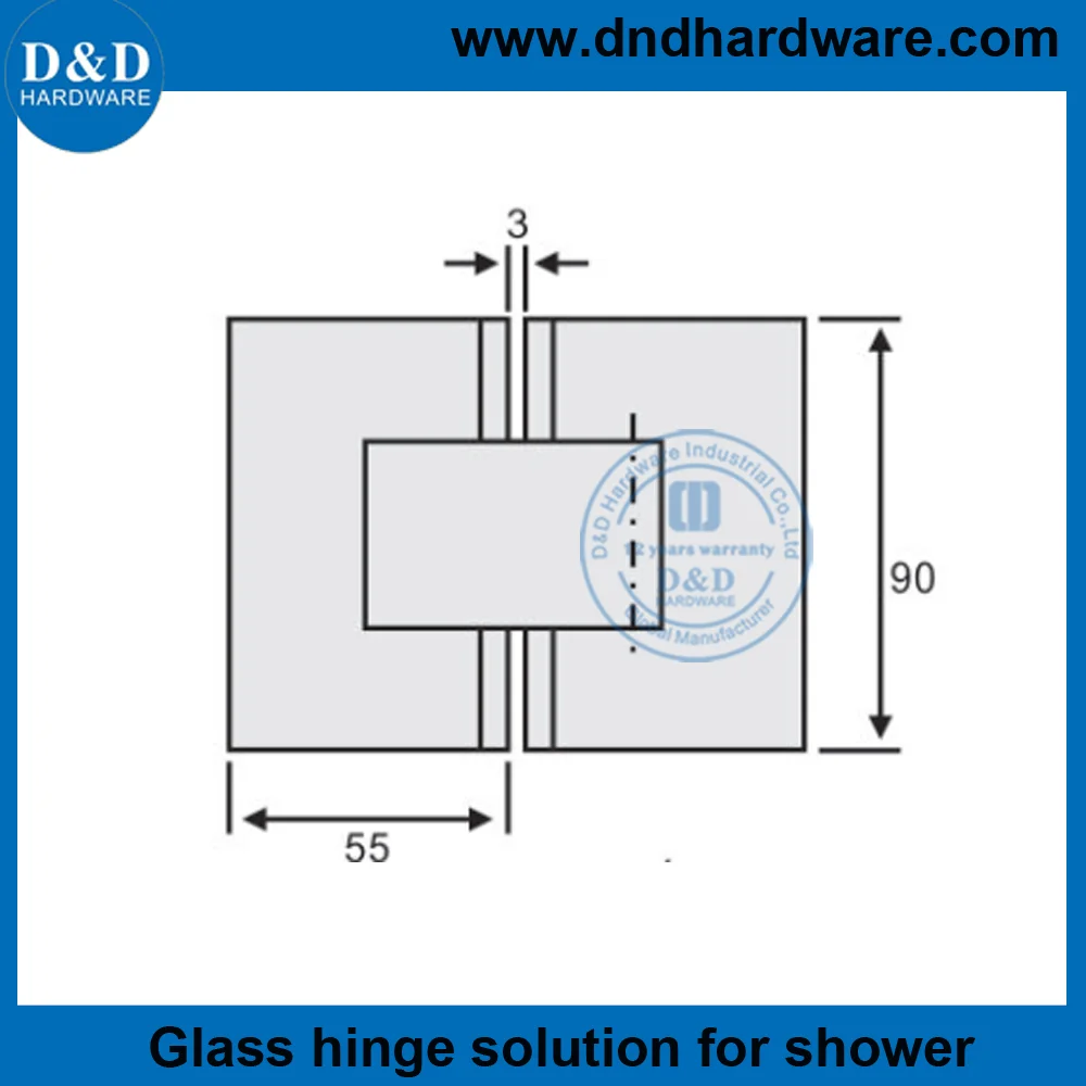 180 Degree Glass to Glass Heavy Duty Glass Door Shower Hinge
