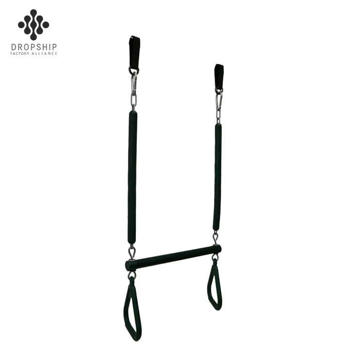 SA-148 2022 Hot sell good quality  Kids playing  set with triangle rings trapeze bar with rope wooden trapeze bar swing