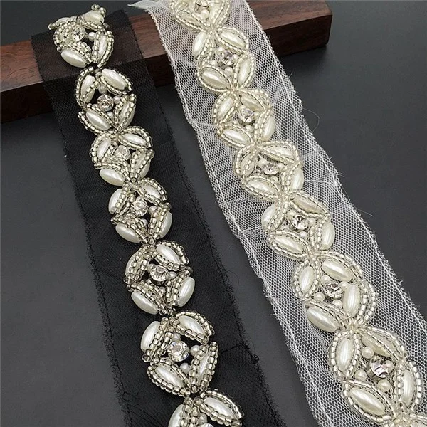 
rhinestone pearl chains for decoration 