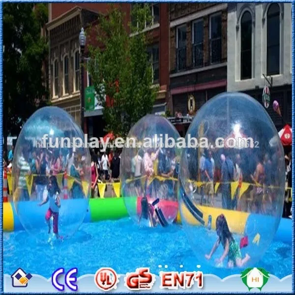 высокое качество gemany молнии шарик воды, прогулки по воде мяч, надувной шарик воды гуляя аренда