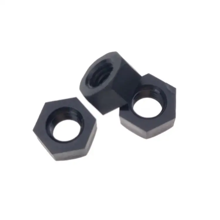 M3 Black nylon Hex Nuts PA 66 Standard Fastener DIN 934 for Bolt Screws