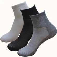 10 ieces=5 pairs New Hot Sale summer style Men’s socks brand quality polyester Football sports Mesh short sock men free shipping