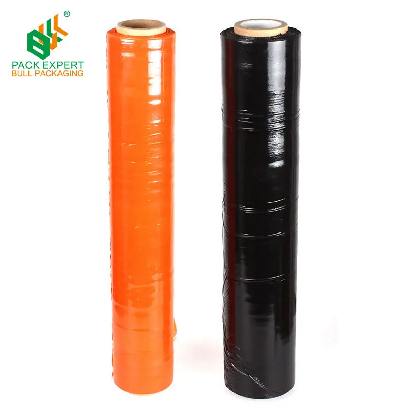 Virgin raw material lldpe black 20 micron stretch film