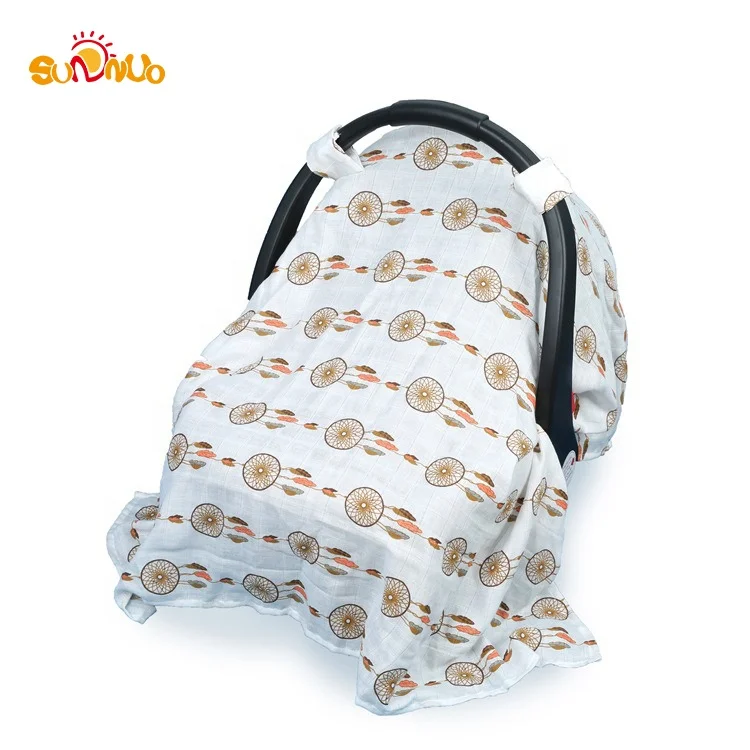 2019 Multifunctional Muslin Carseat Canopy for Infant Car Seats - Universal Fit Carseat Cover