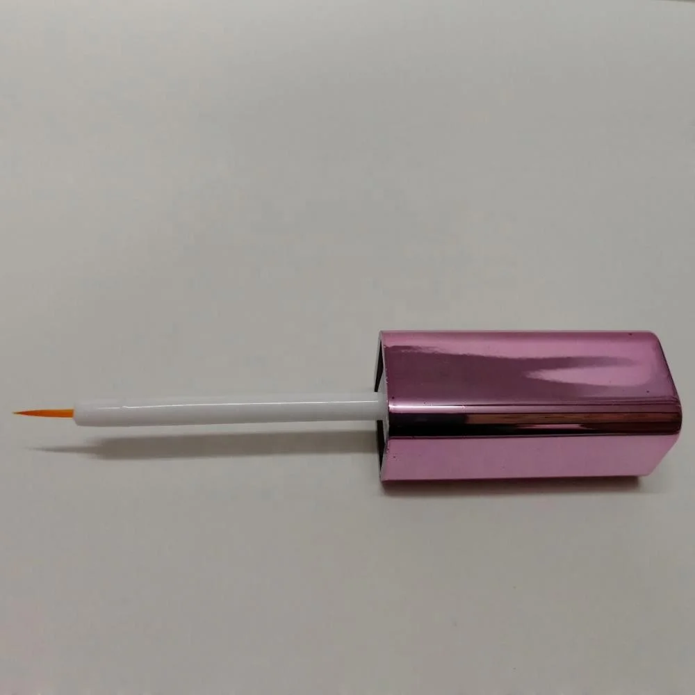 
5ml pink square clear plastic cosmetic eyelash growth serum tube packaging container 