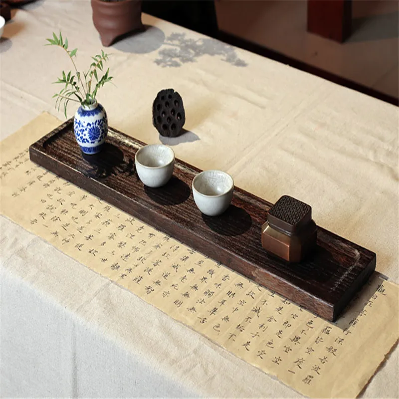 Personality tea tray solid wood long tea tray wooden tray