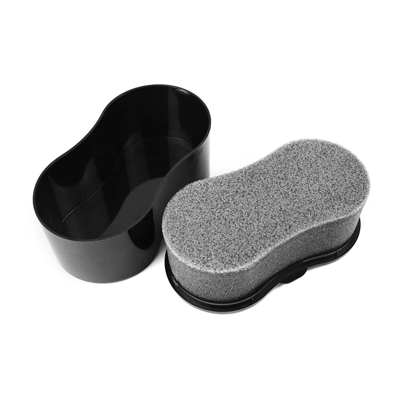 Shoe shine sponge and shoe polish sponge with neutral color