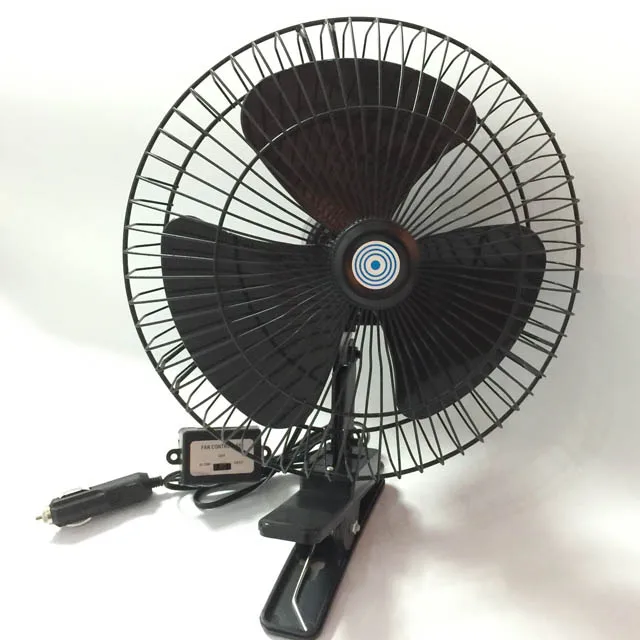 10 inch oscillating 12v dc fan clip table stand car fan