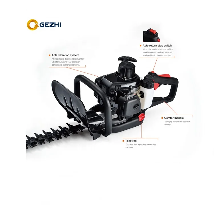 Бензиновый двигатель длиной 650 мм, двойной ножничный тип и источник питания, машинка для подрезания живой изгороди