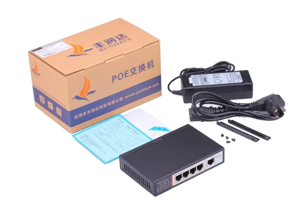 Сертификат CE/FCC/RoHs 5 портов с 4 портами PoE IEEE802.3af/at стандартный гигабитный коммутатор
