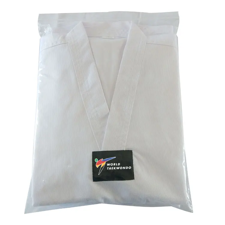 Оптовая продажа, одежда для тхэквондо, белая униформа с V-образным вырезом
