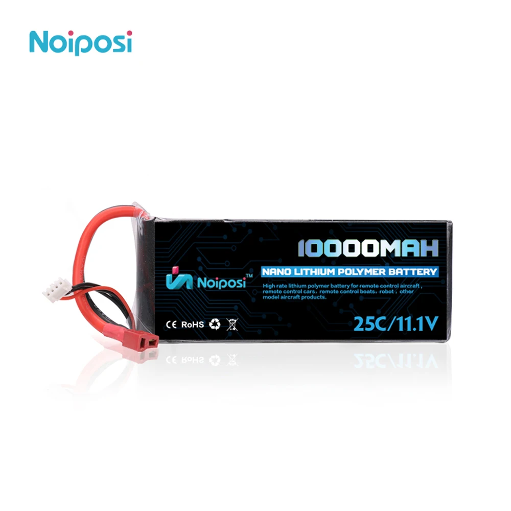 High Capacity 10000mAh 3S 20C Rechargeable RC LiPo Battery 11.1V 10AH for Larger RC Drone UAV Quadcopter