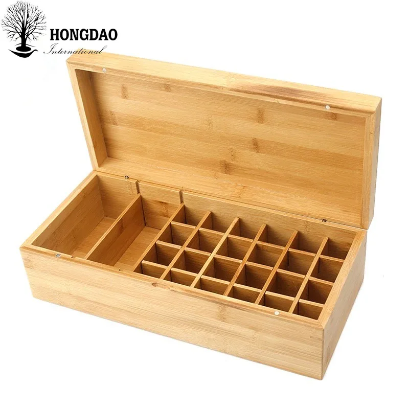 
HONGDAO fancy natural bamboo essential oil packaging wooden gift boxes wholesale 
