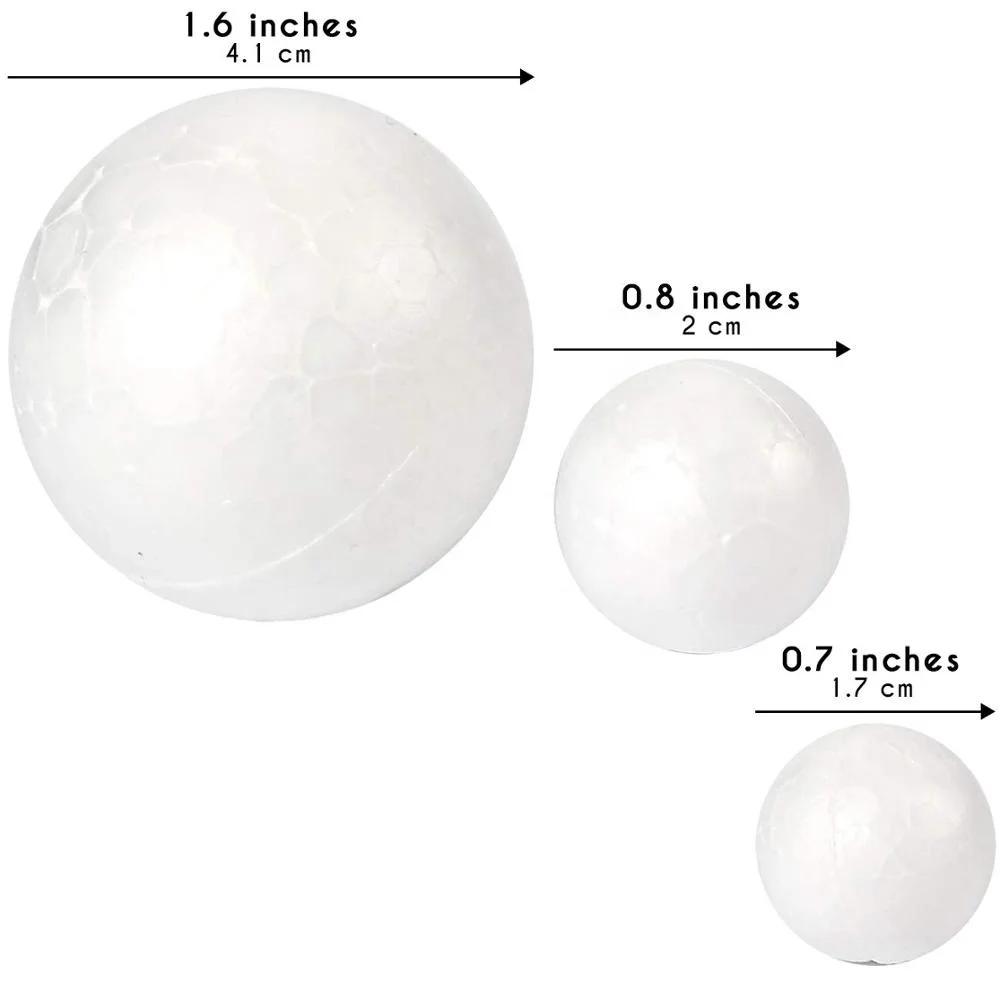 Cheap Factory Styrofoam Balls 100 Pack Smooth and Round Polystyrene Foam Ball For Arts and Craft Use