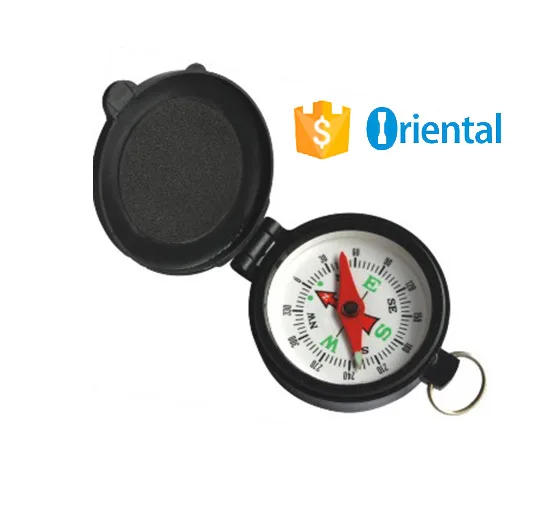 
#460 Plastic Compass Steel Needle,Glass Cover KeyChain Compass Lid Gift China Factory 