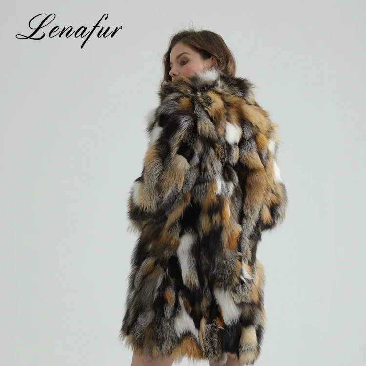 China Goods Import Long Coat Ladies Fox Fur Winter Jacket