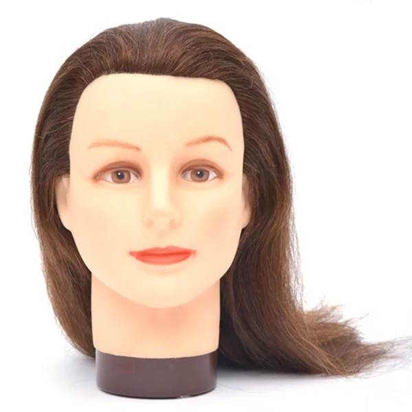 Wholesale Human hair mannequin head for hairdressing training doll head salon tools