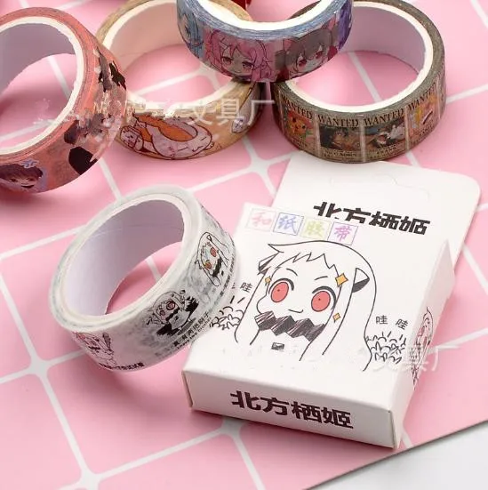 
Anime surrounding box tape work cell killing angel hand stationery tape cartoon stickers, cartoon and paper pn6476 