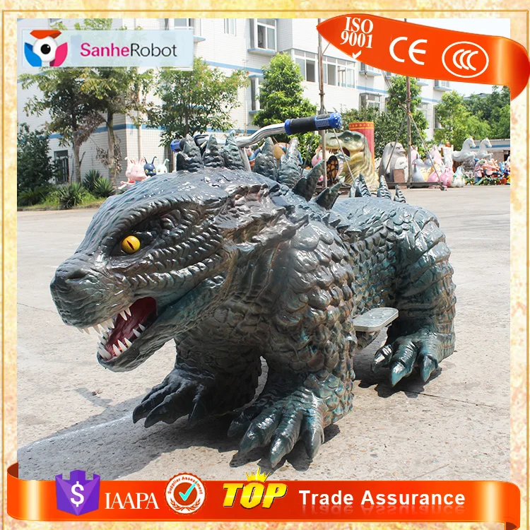 Dino park Godzilla coin operated animatronic kids dinosaur rides
