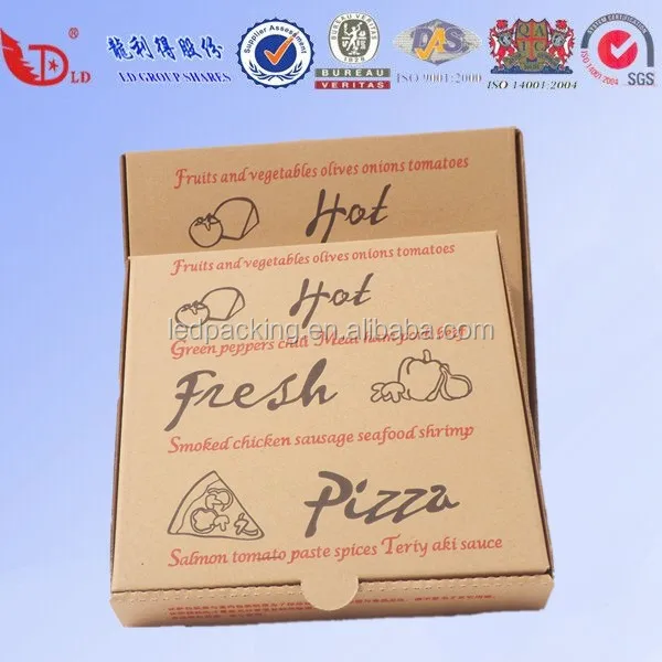 Многоразовые пользовательские коробки для пиццы