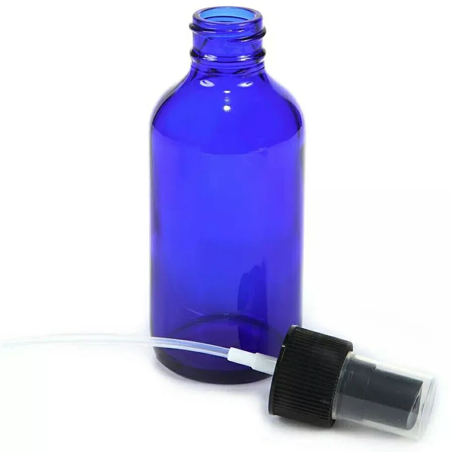 Alibaba china supply 50 ml 100ml clear amber blue green glass spray bottles for face cosmetic lotion