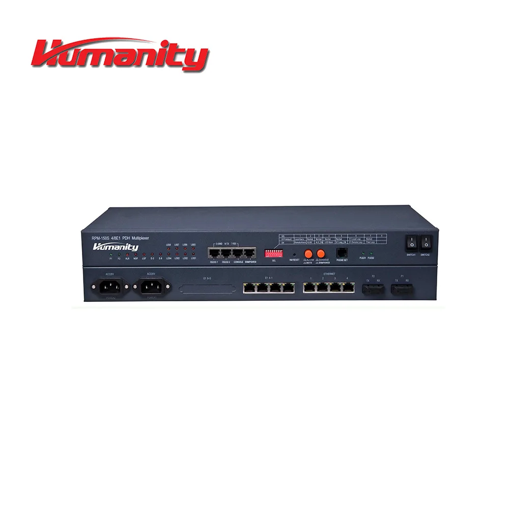 humanity 4/8E1 over fiber PDH with power1+1 fiber redundancy