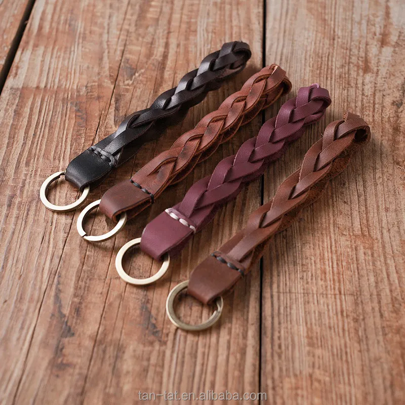 Cow Leather Key Ring Loop Belt Loop Keychain