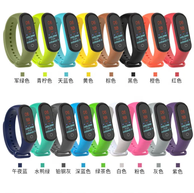  Ремешок силиконовый для Xiaomi Mi Band 4 спортивный браслет наручных часов аксессуары xiaomi mi