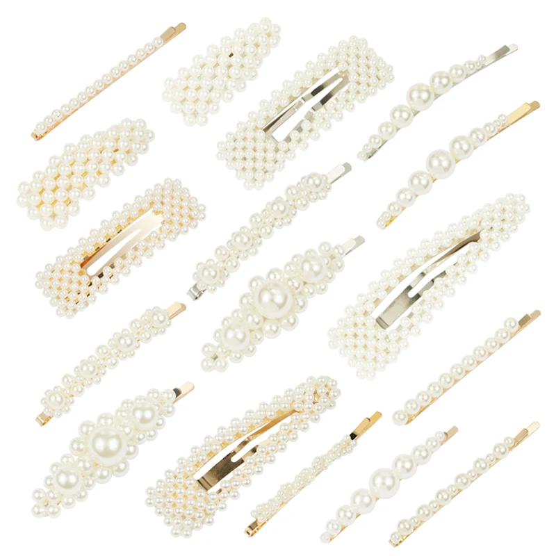 New Fashion custom hair pin Beauty Barrettes Pearl Hair Clip for Women Hair Accessories  korean hairclips
