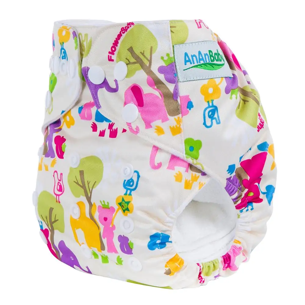  Оптовая продажа модные дизайнерские тканевые Детские Подгузники Ananbaby высококачественные дешевые многоразовые моющиеся