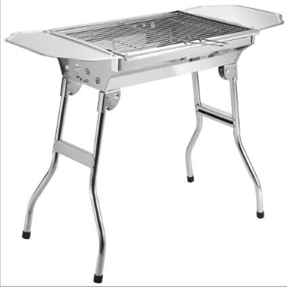 Уличный портативный гриль для барбекю из нержавеющей стали средний уголь сетчатая решетка и кемпинга
