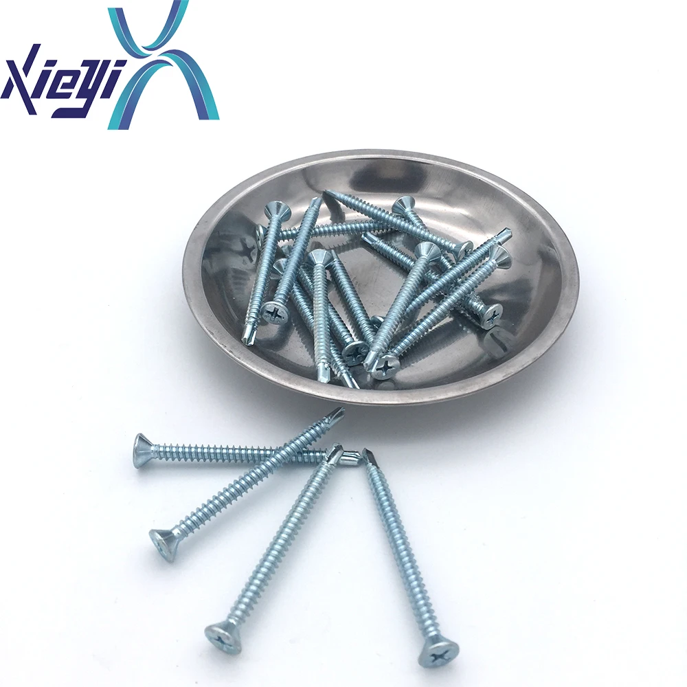 Countersunk screw, wing screw, self drilling screw