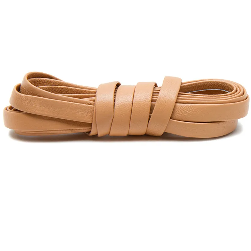 Yrunfeety Luxury Leather Shoe Laces Colored Flat Leather Shoe Laces Luxury Leather Shoelaces Sneaker Shoelaces 11 Colors