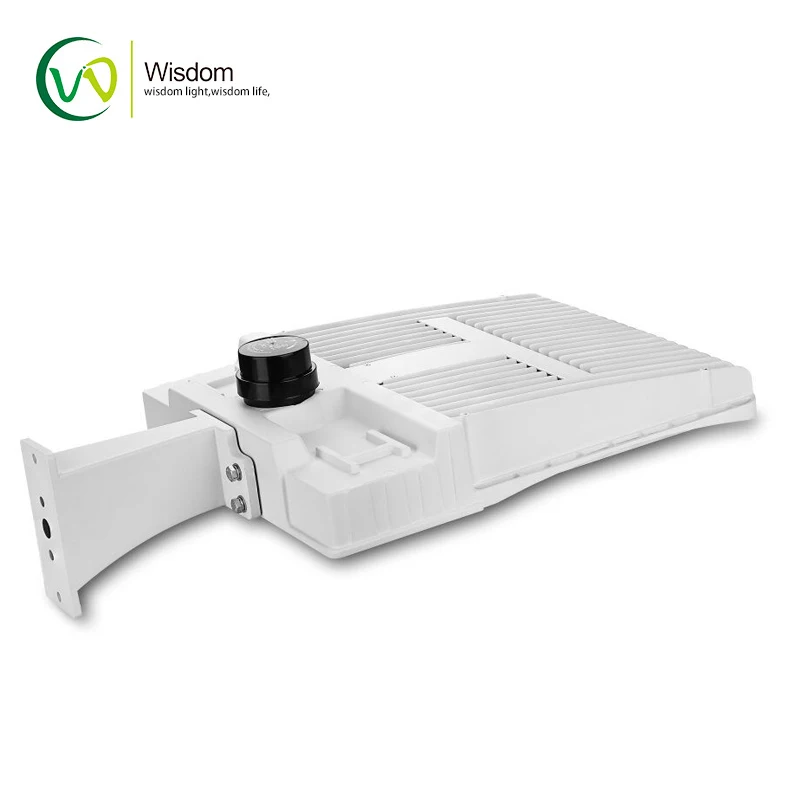 High quality white 150w led shoebox lighting for car dealership and tennis court with motion sensor