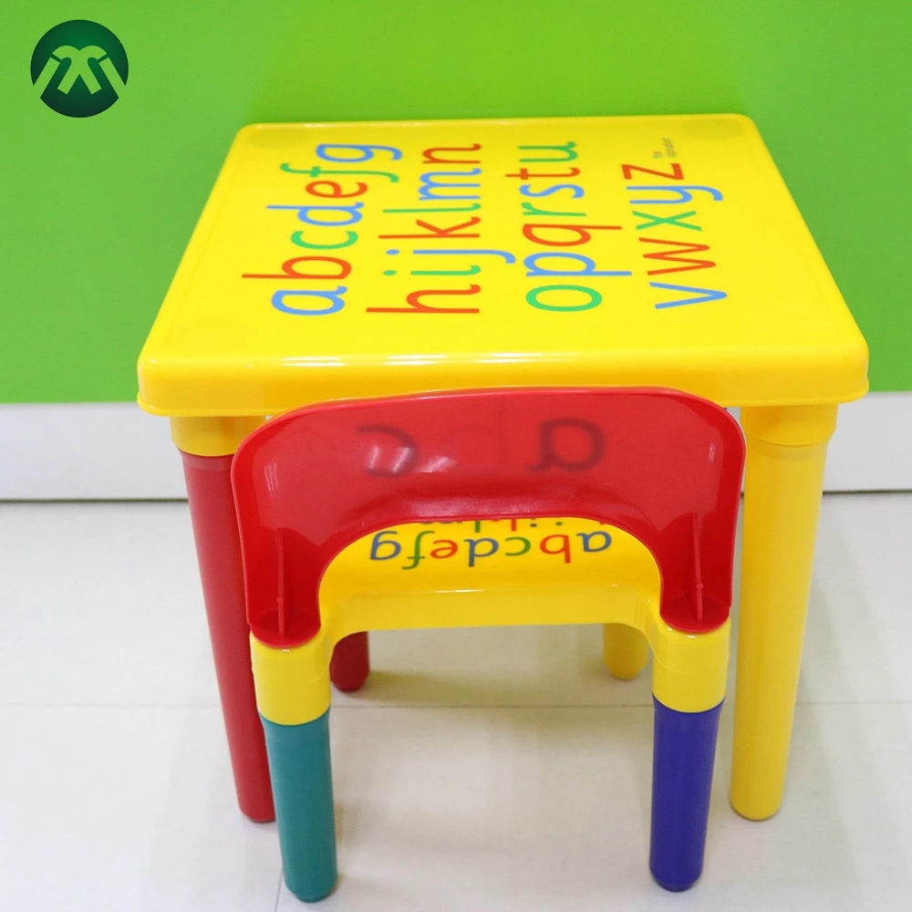 
Amazon Hot sale Children kids Folding Table Chair preschool chair Children kids Plastic Table And Chair Set 